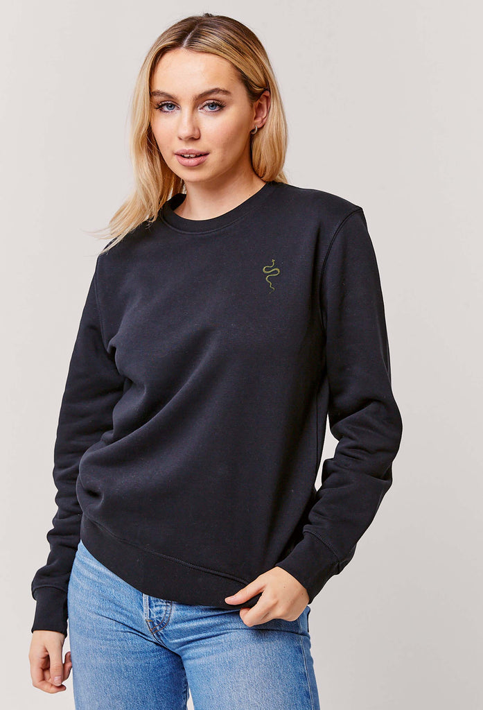 grass snake womens sweatshirt Big Wild Thought