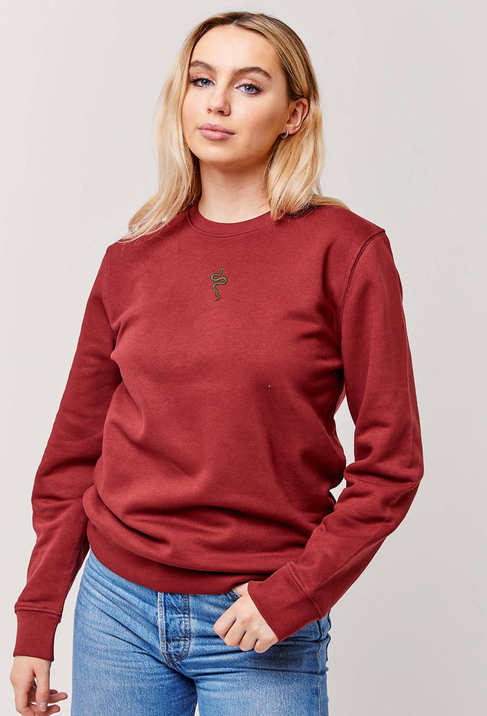 grass snake womens sweatshirt Big Wild Thought