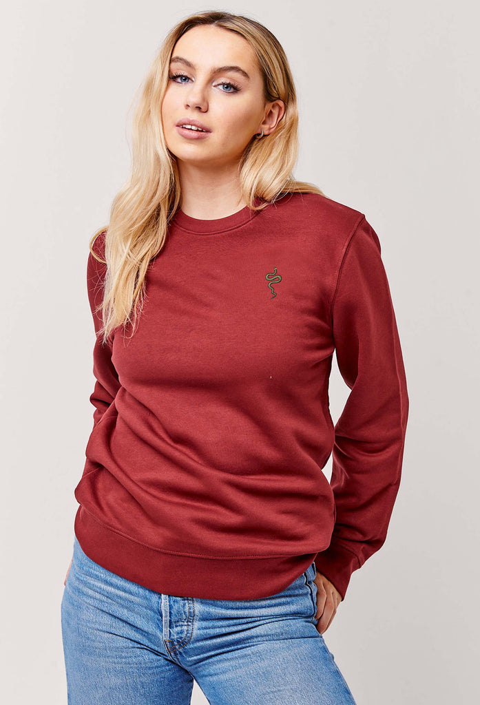 grass snake womens sweatshirt Big Wild Thought