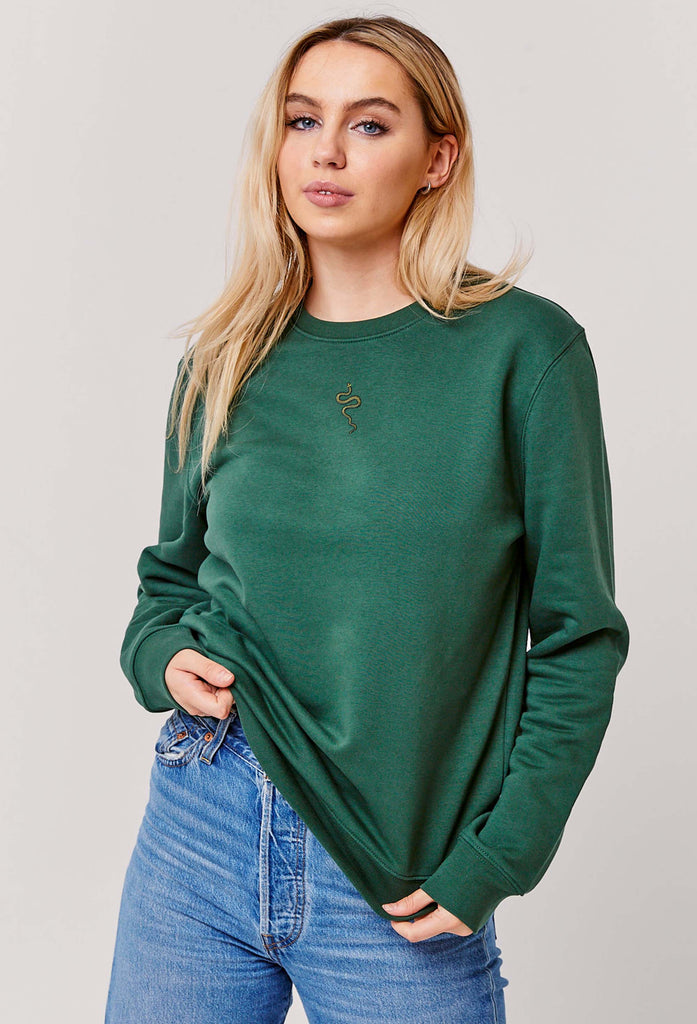 grass snake womens sweatshirt Big Wild Thought
