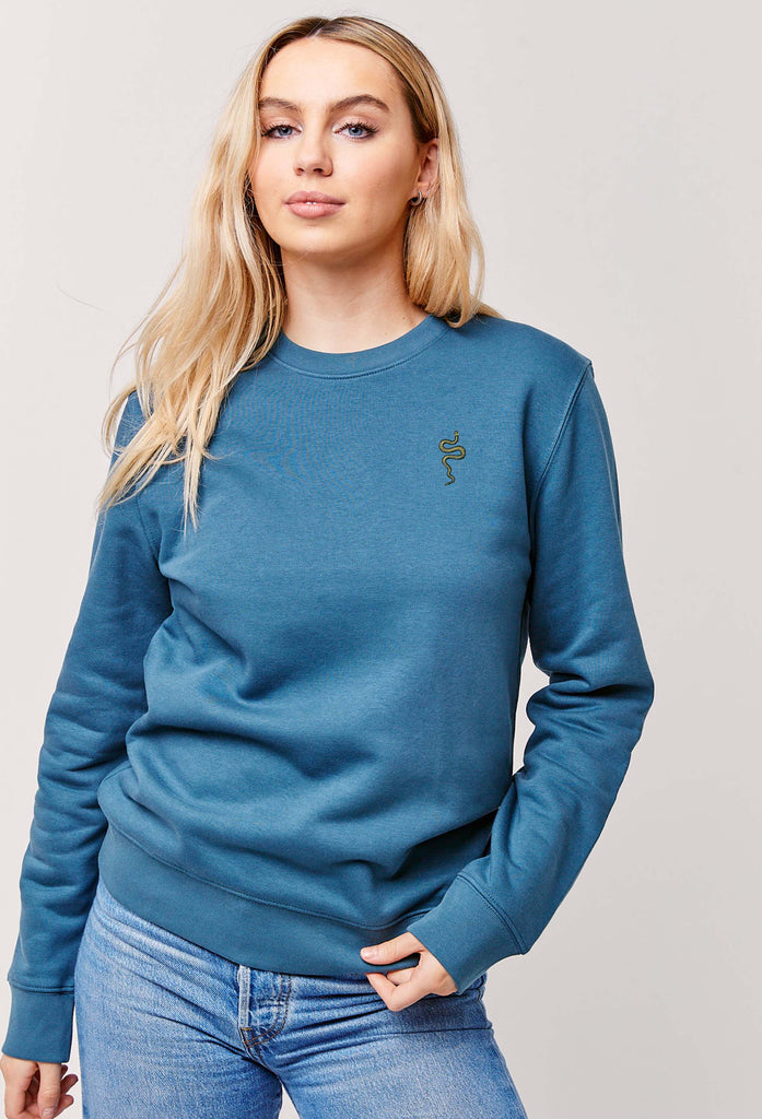 grass snake womens sweatshirt Big Wild Thought