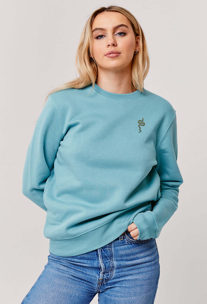 grass snake womens sweatshirt Big Wild Thought