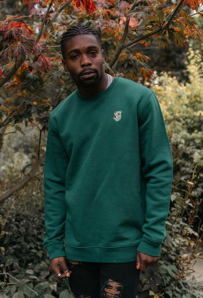Koala Unisex Embroidered Organic Sustainable Sweatshirt Jumper Big Wild Thought
