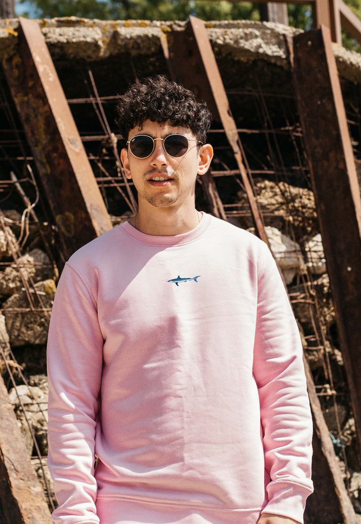 Mako Shark Unisex Embroidered Organic Sustainable Sweatshirt Jumper Big Wild Thought