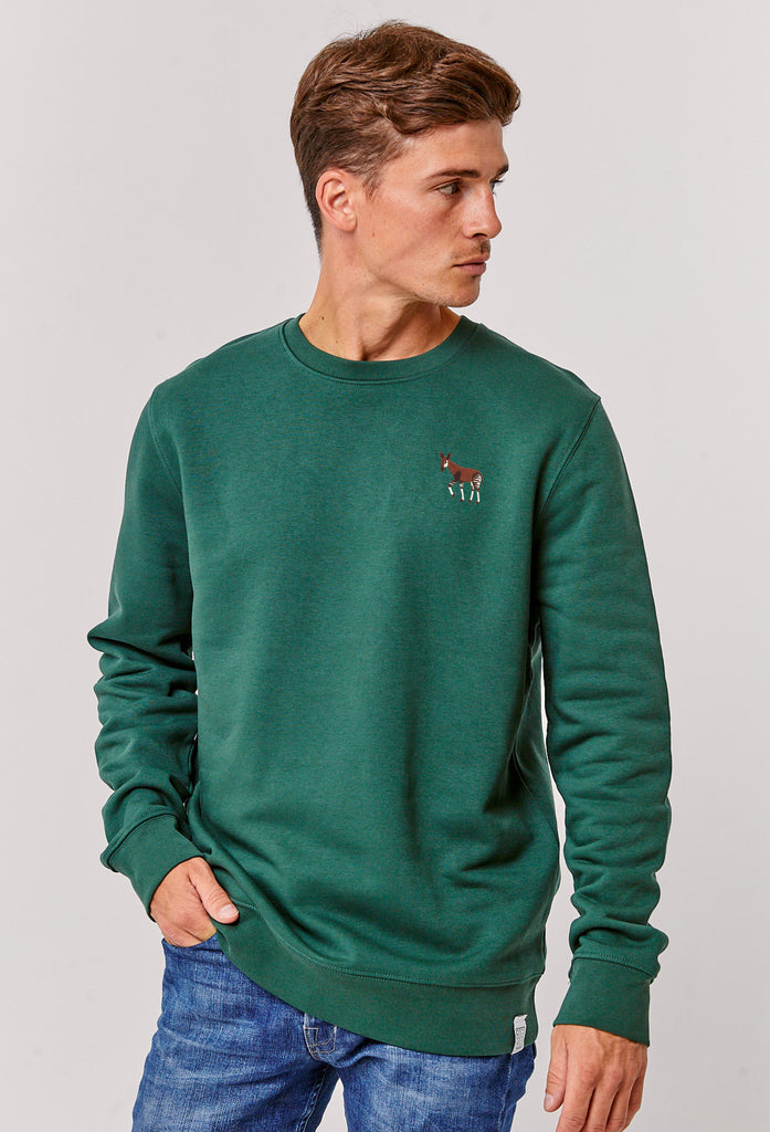 Okapi Unisex Embroidered Organic Sustainable Sweatshirt Jumper Big Wild Thought