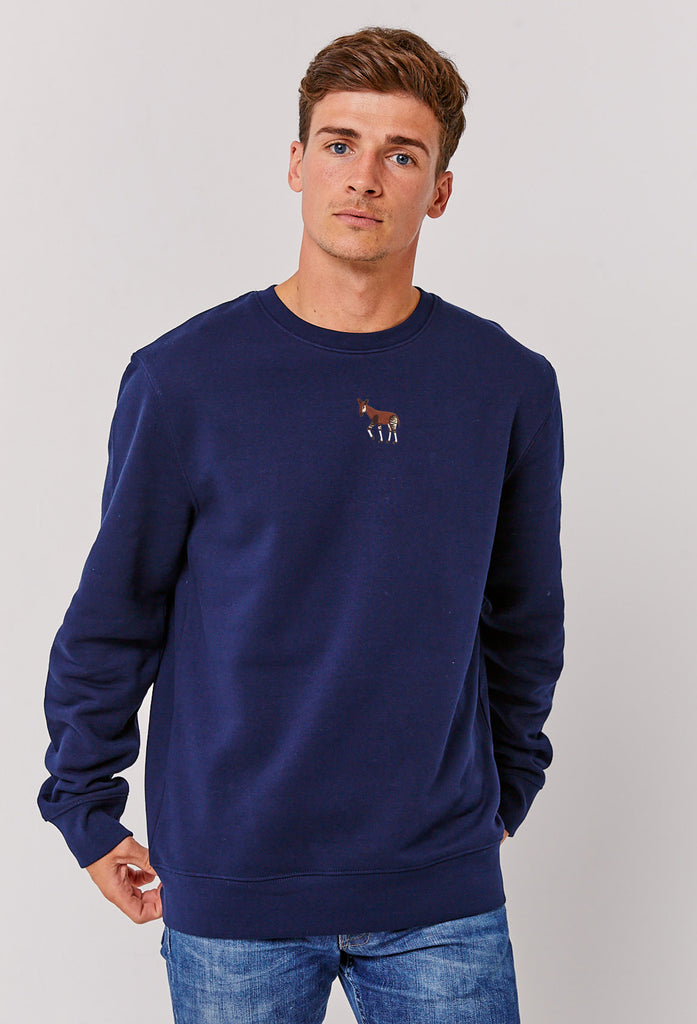 Okapi Unisex Embroidered Organic Sustainable Sweatshirt Jumper Big Wild Thought