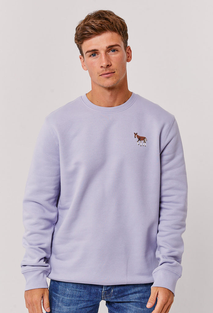 Okapi Unisex Embroidered Organic Sustainable Sweatshirt Jumper Big Wild Thought