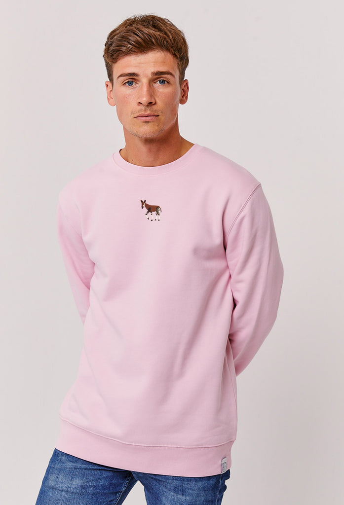 Okapi Unisex Embroidered Organic Sustainable Sweatshirt Jumper Big Wild Thought
