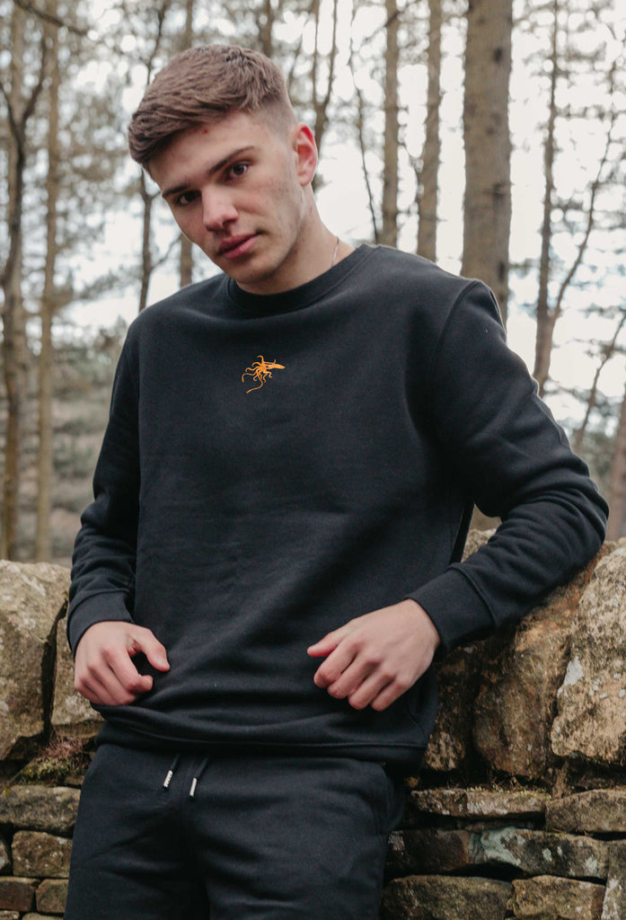 Giant Squid Unisex Embroidered Organic Sustainable Sweatshirt Jumper Big Wild Thought