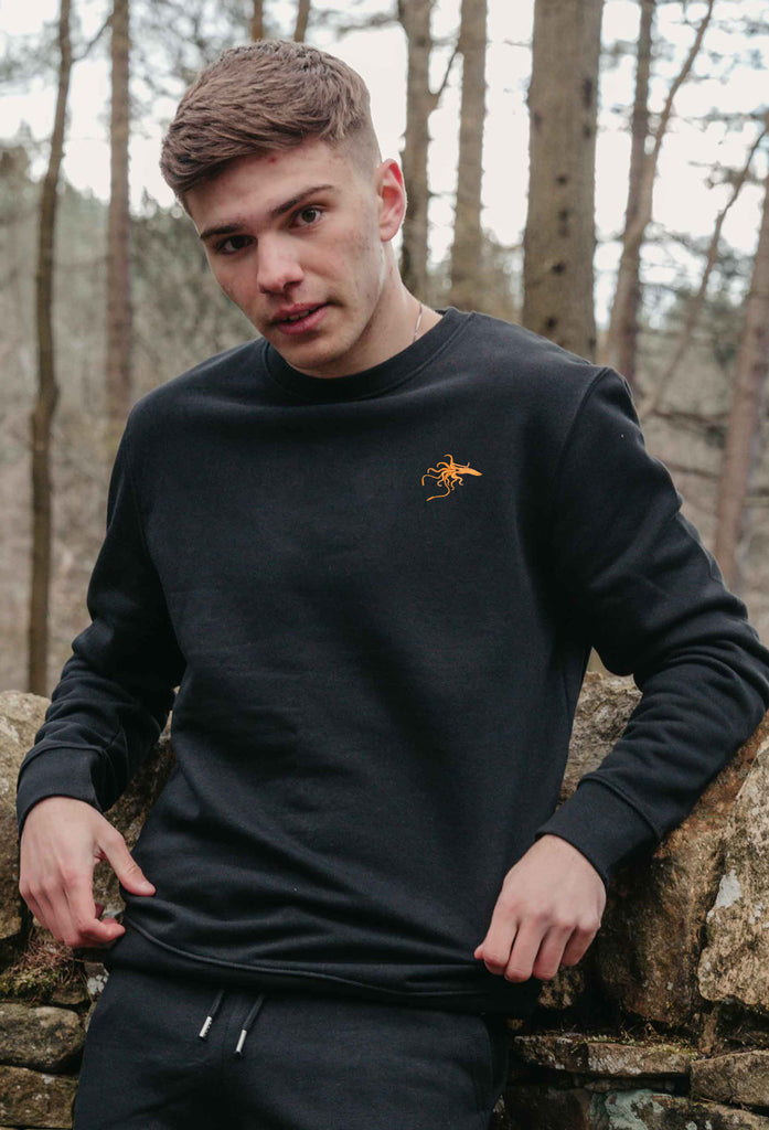 Giant Squid Unisex Embroidered Organic Sustainable Sweatshirt Jumper Big Wild Thought