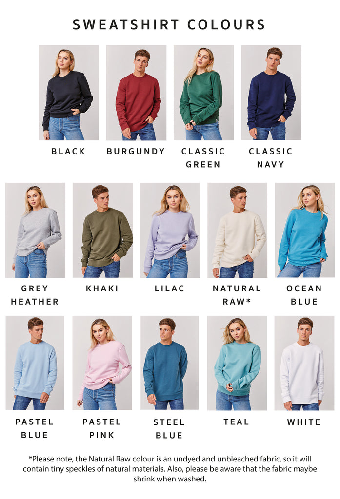 Peacock Unisex Embroidered Organic Sustainable Sweatshirt Jumper Big Wild Thought
