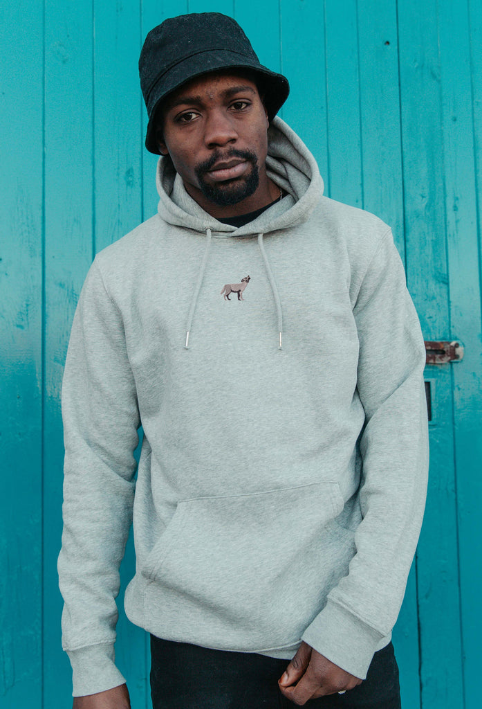 grey wolf hoodie Big Wild Thought