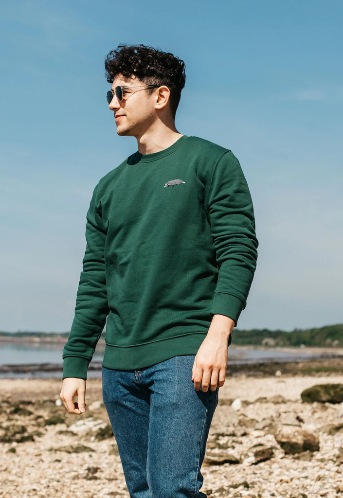 Badger Embroidered Organic Sustainable Sweatshirt Jumper Big Wild Thought