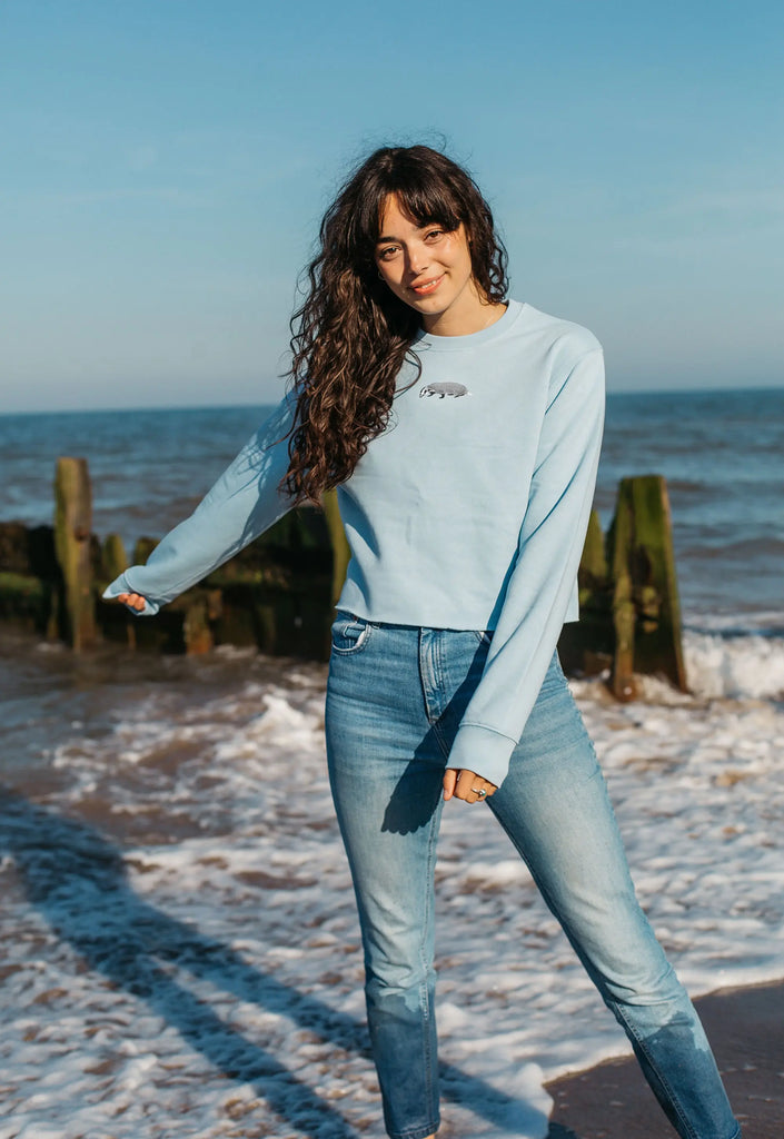 badger womens cropped sweatshirt Big Wild Thought