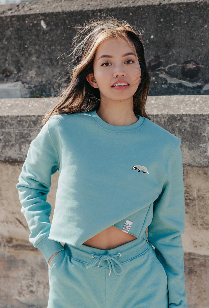 badger womens cropped sweatshirt Big Wild Thought