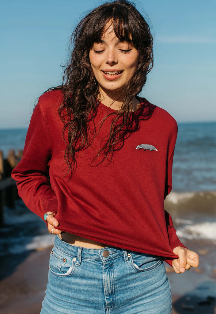 badger womens cropped sweatshirt Big Wild Thought