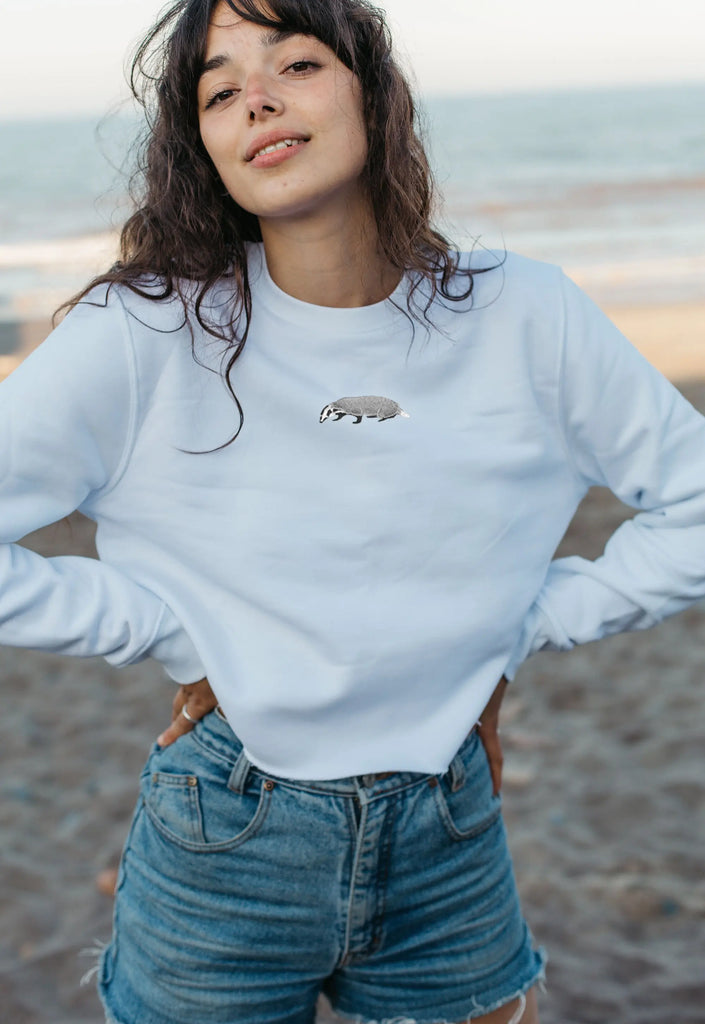 badger womens cropped sweatshirt Big Wild Thought