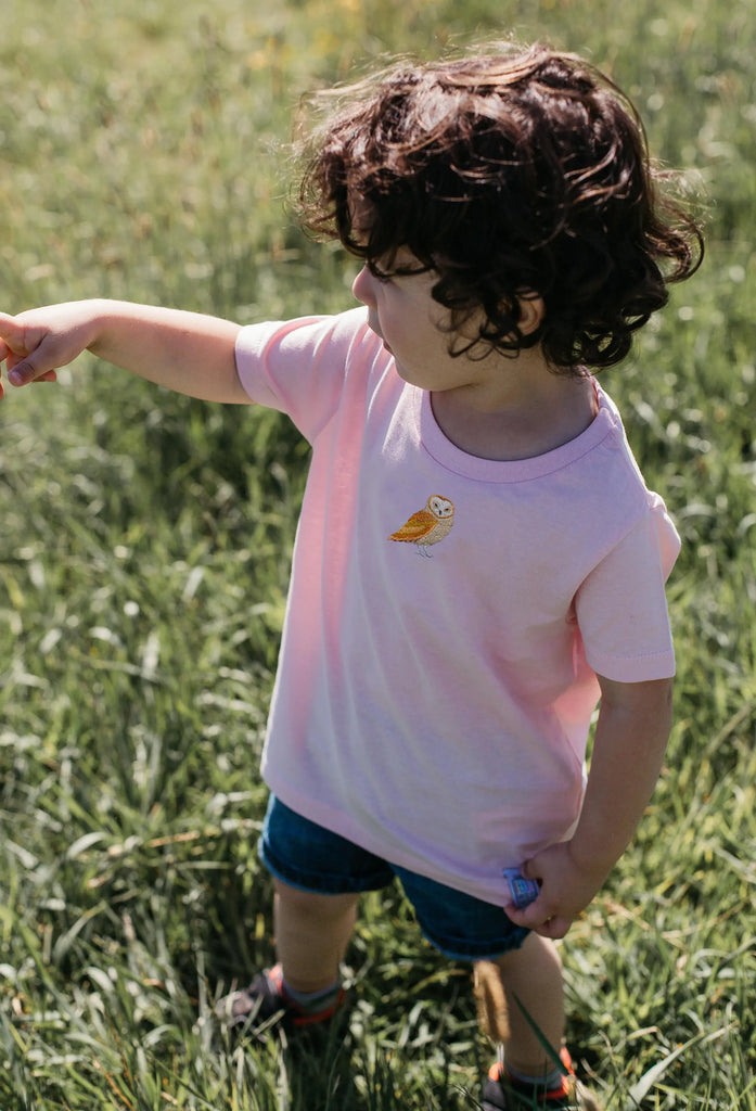 barn owl childrens t-shirt Big Wild Thought