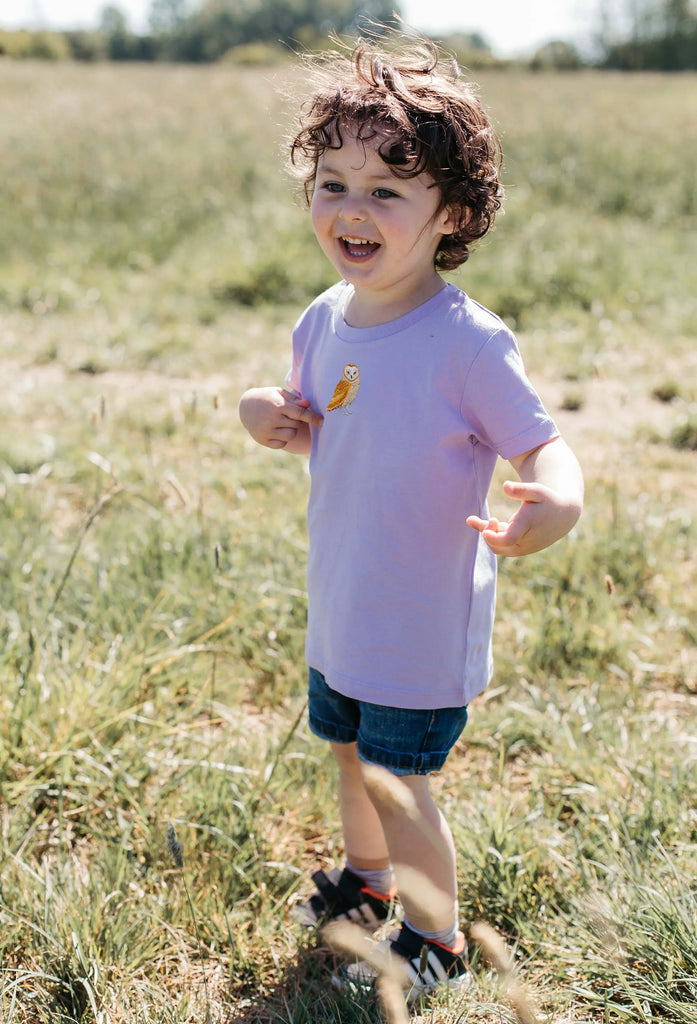 barn owl childrens t-shirt Big Wild Thought