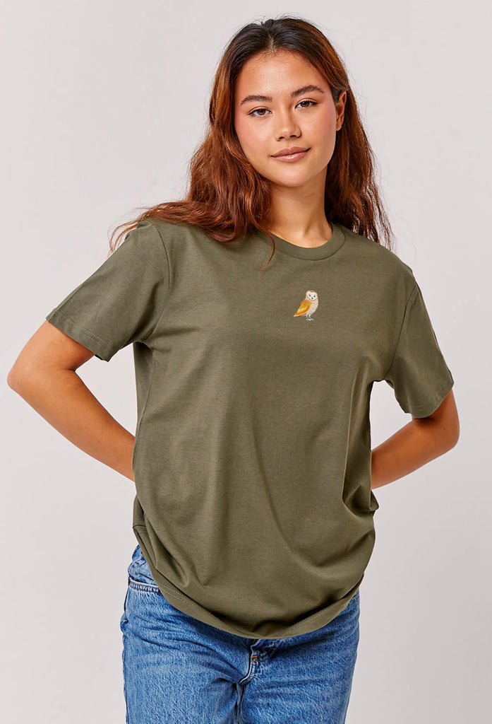 barn owl womens t-shirt Big Wild Thought