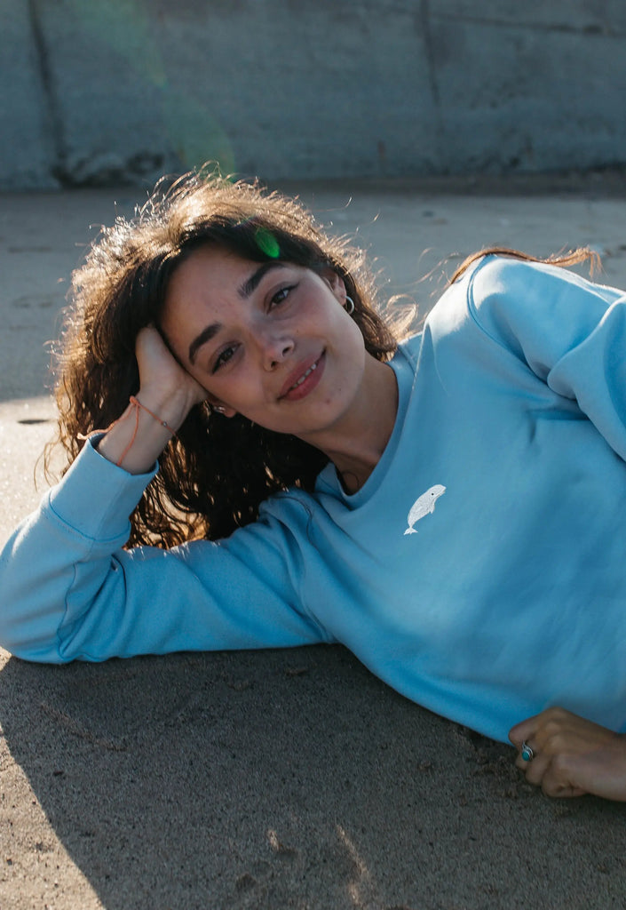 beluga womens cropped sweatshirt Big Wild Thought