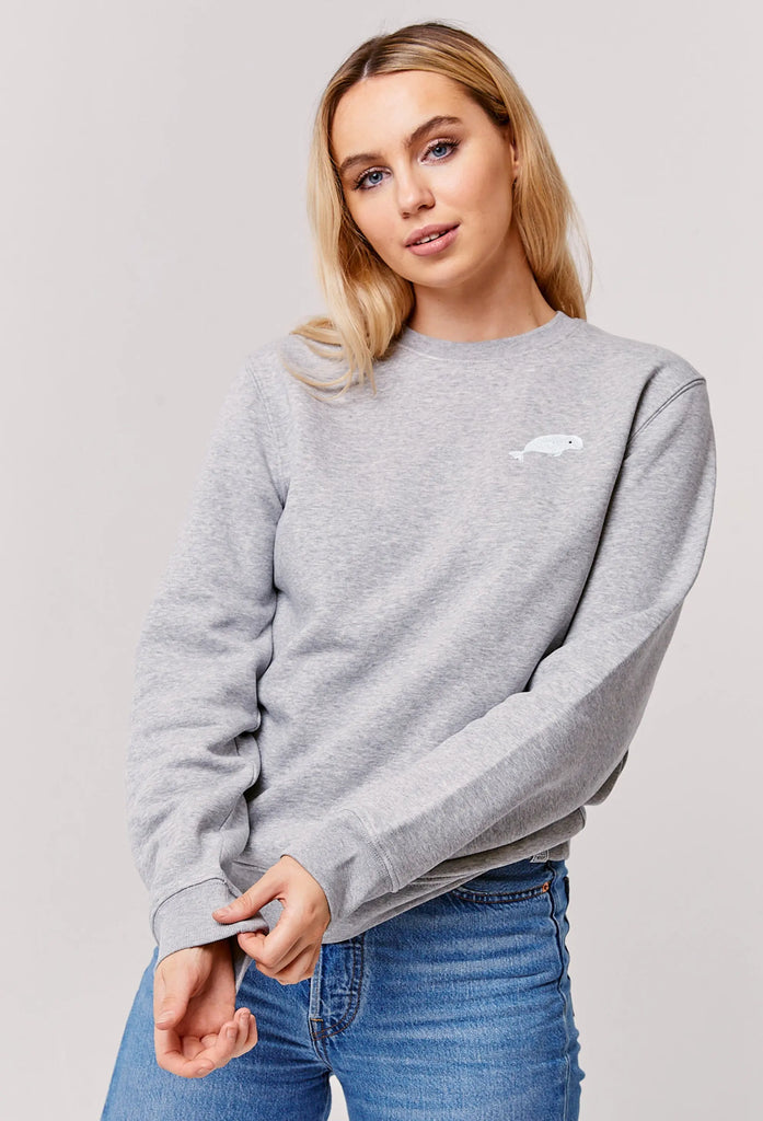 Beluga Embroidered Organic Sustainable Sweatshirt Jumper Big Wild Thought
