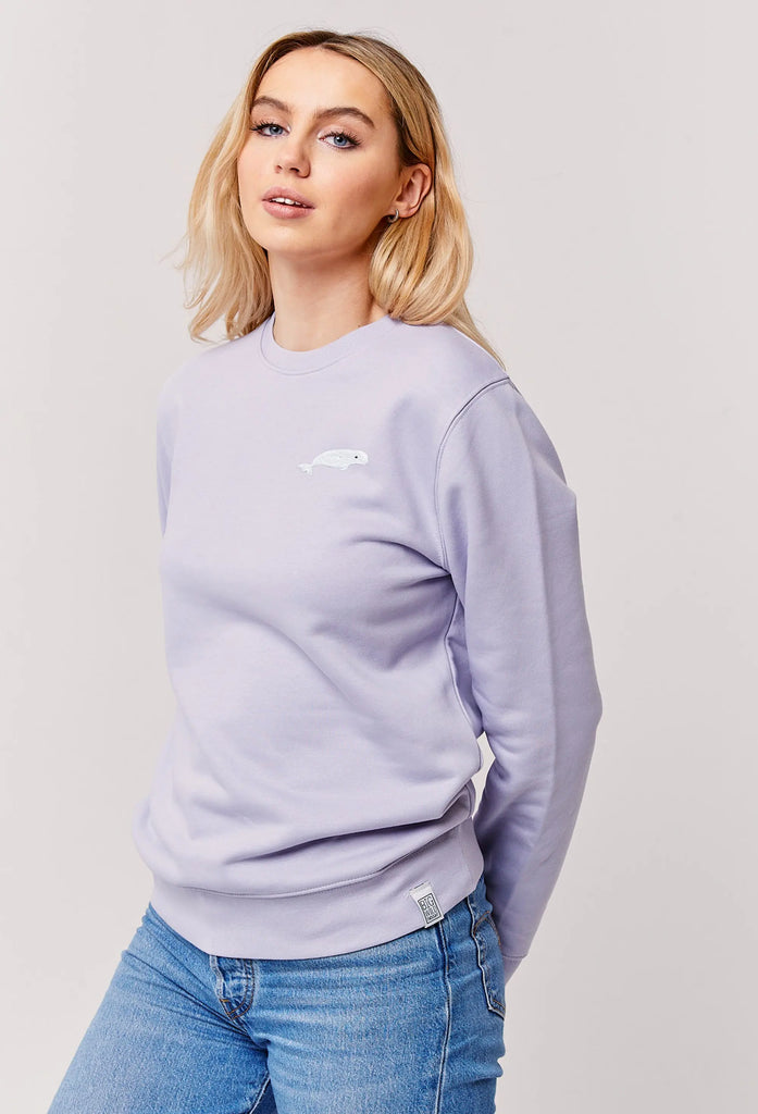 Beluga Embroidered Organic Sustainable Sweatshirt Jumper Big Wild Thought