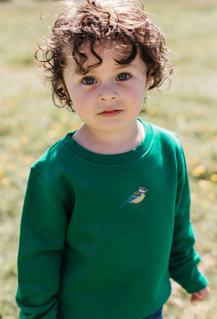 blue tit childrens sweatshirt Big Wild Thought
