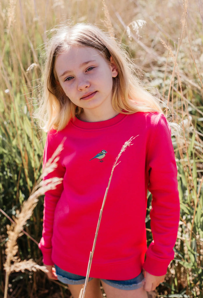 blue tit childrens sweatshirt Big Wild Thought