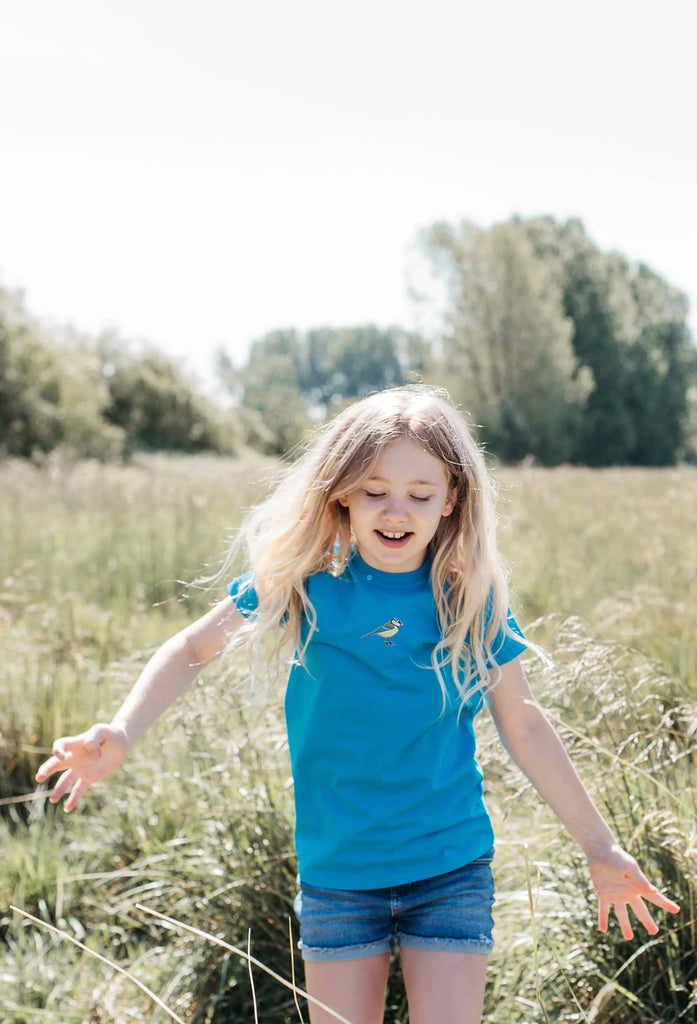 blue tit childrens t-shirt Big Wild Thought