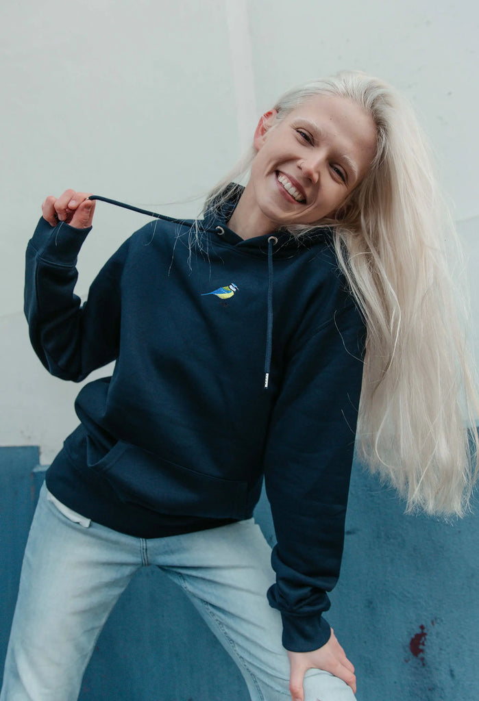 blue tit unisex hoodie Big Wild Thought