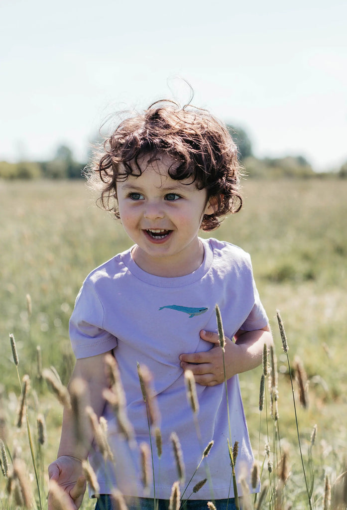 blue whale childrens t-shirt Big Wild Thought