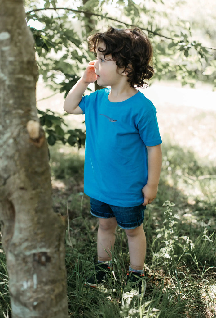 blue whale childrens t-shirt Big Wild Thought