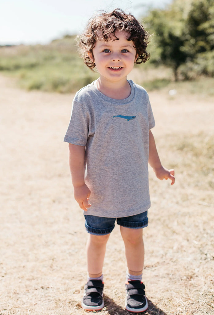 blue whale childrens t-shirt Big Wild Thought