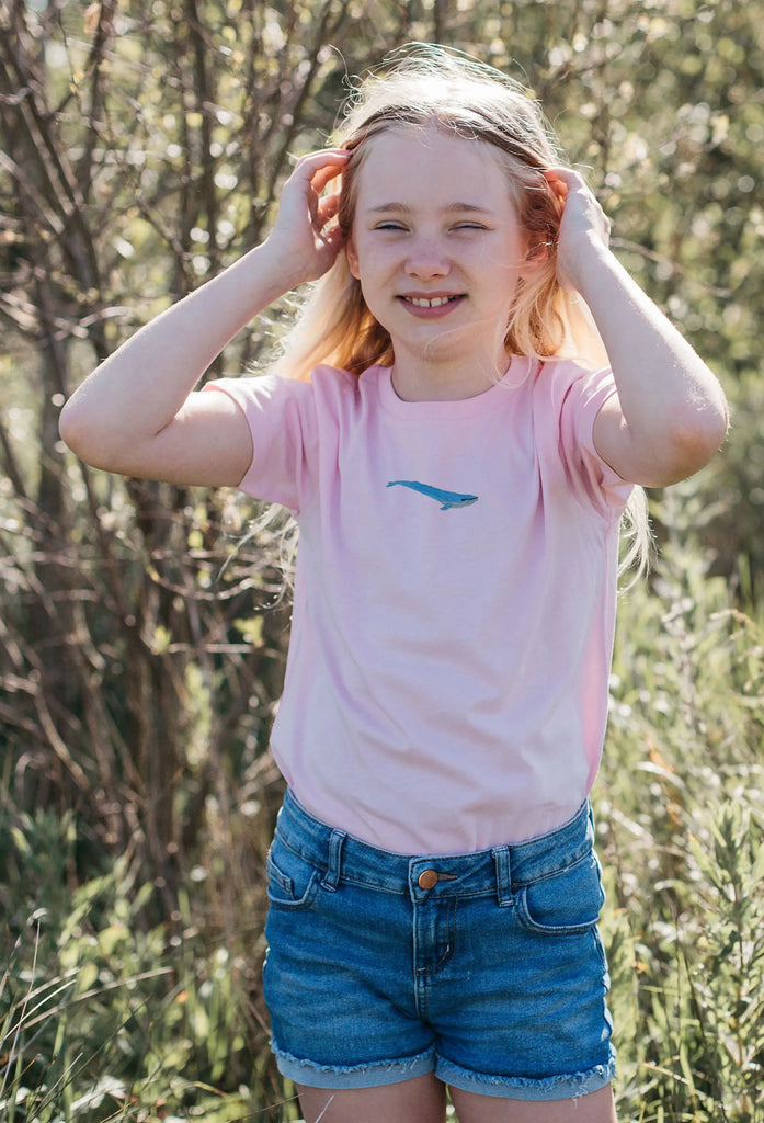 blue whale childrens t-shirt Big Wild Thought