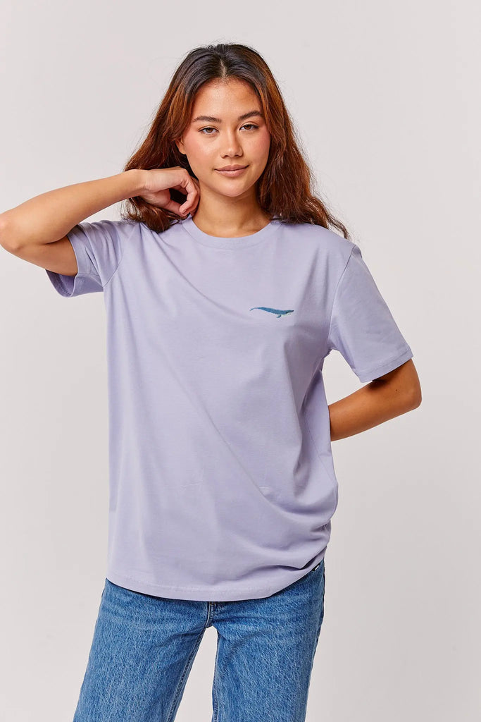 blue whale womens t-shirt Big Wild Thought