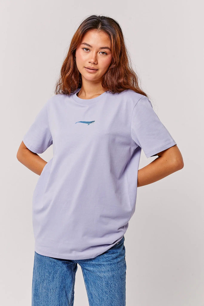 blue whale womens t-shirt Big Wild Thought
