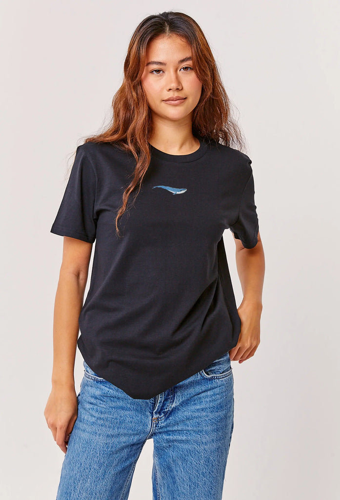 blue whale womens t-shirt Big Wild Thought
