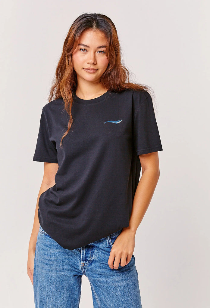 blue whale womens t-shirt Big Wild Thought
