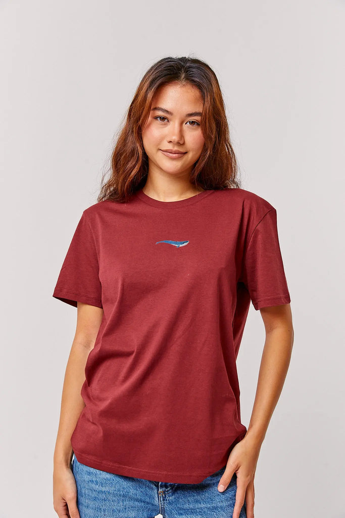 blue whale womens t-shirt Big Wild Thought