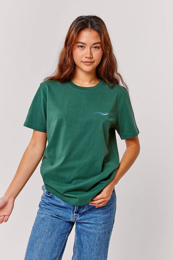 blue whale womens t-shirt Big Wild Thought