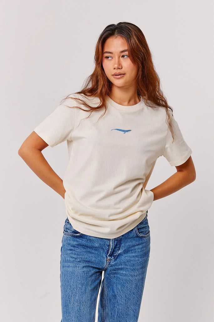 blue whale womens t-shirt Big Wild Thought