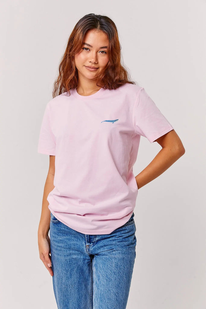 blue whale womens t-shirt Big Wild Thought