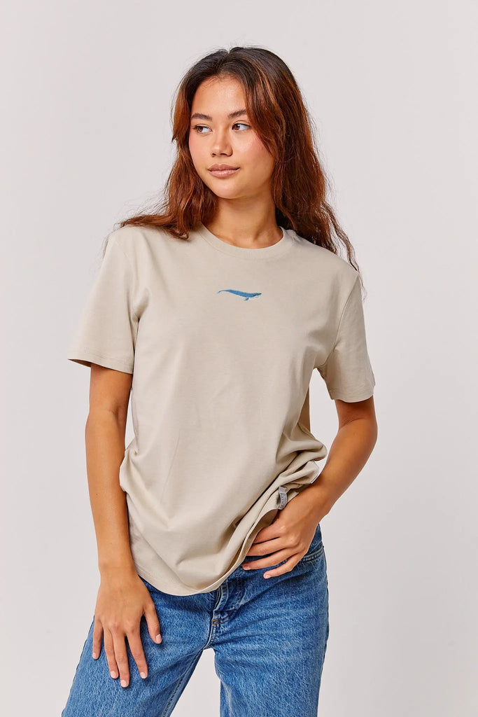 blue whale womens t-shirt Big Wild Thought
