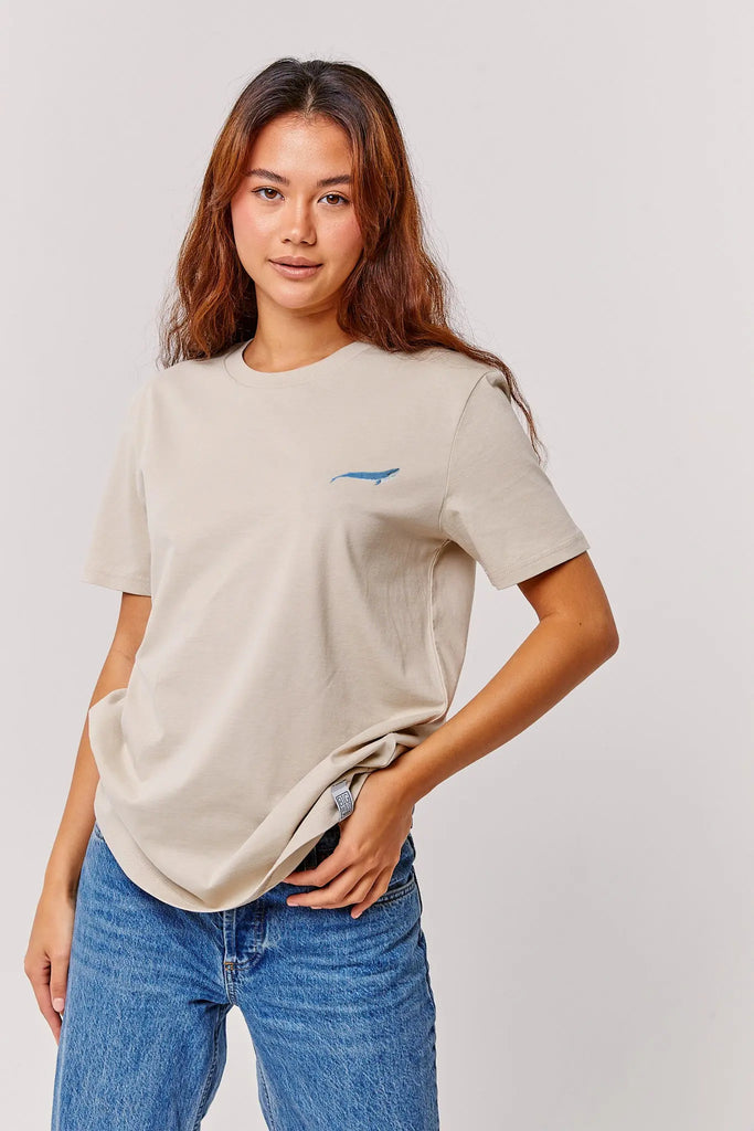 blue whale womens t-shirt Big Wild Thought