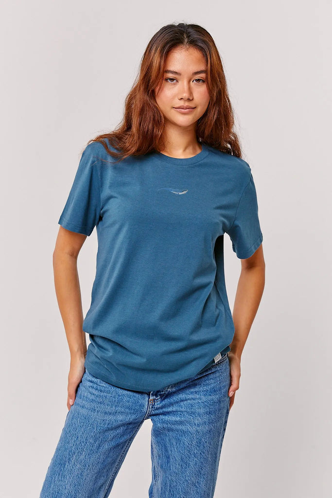 blue whale womens t-shirt Big Wild Thought