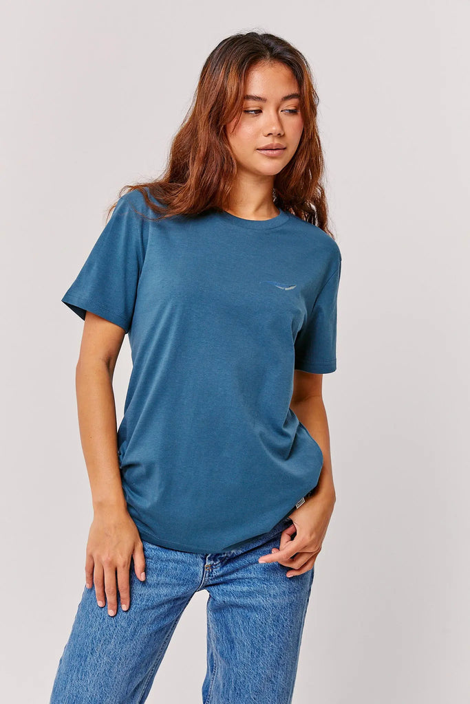 blue whale womens t-shirt Big Wild Thought