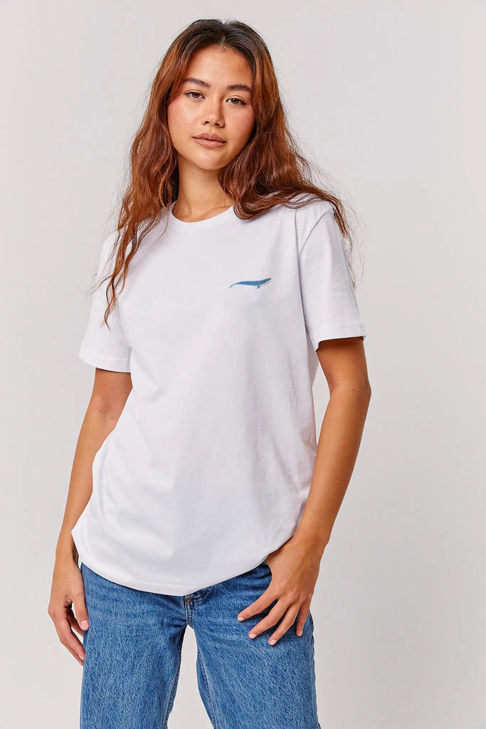 blue whale womens t-shirt Big Wild Thought