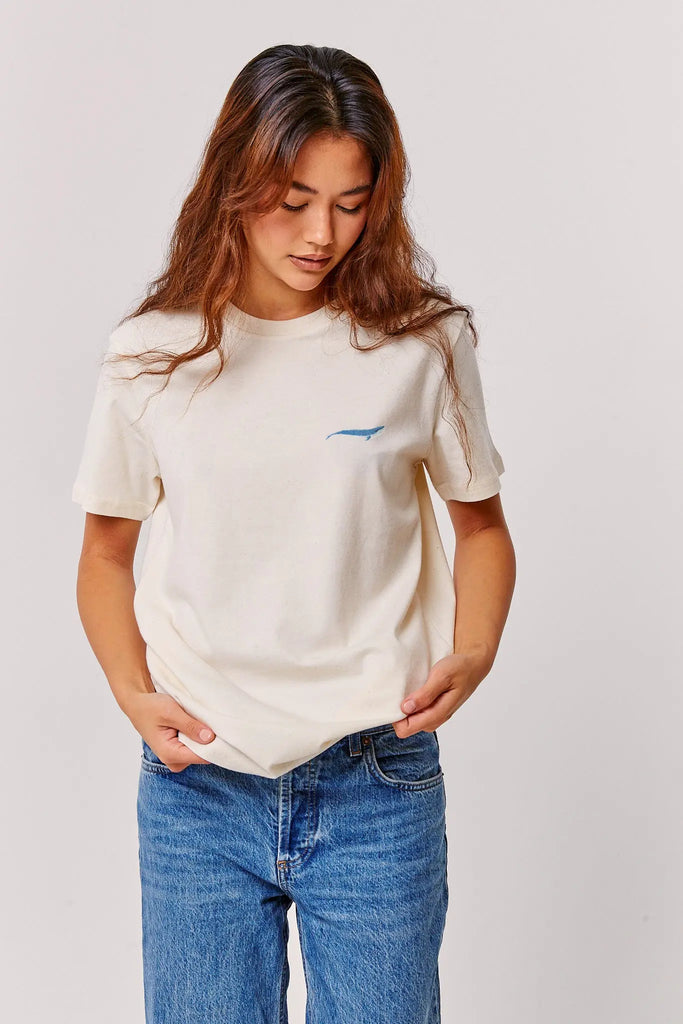 blue whale womens t-shirt Big Wild Thought