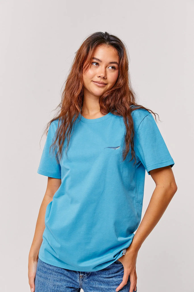 blue whale womens t-shirt Big Wild Thought